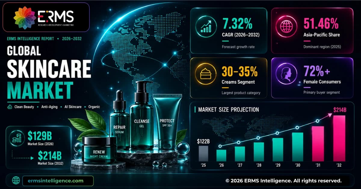Global Skincare Market Size, Share & Forecast (2026–2032): Trends, Growth Drivers & Opportunities